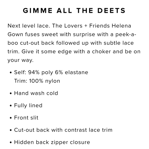 🦄NWT🦄Lovers + Friends Helena Gown  - Picture 4 of 4